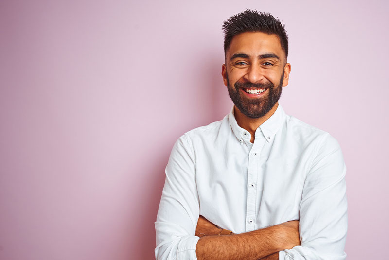 man smiling